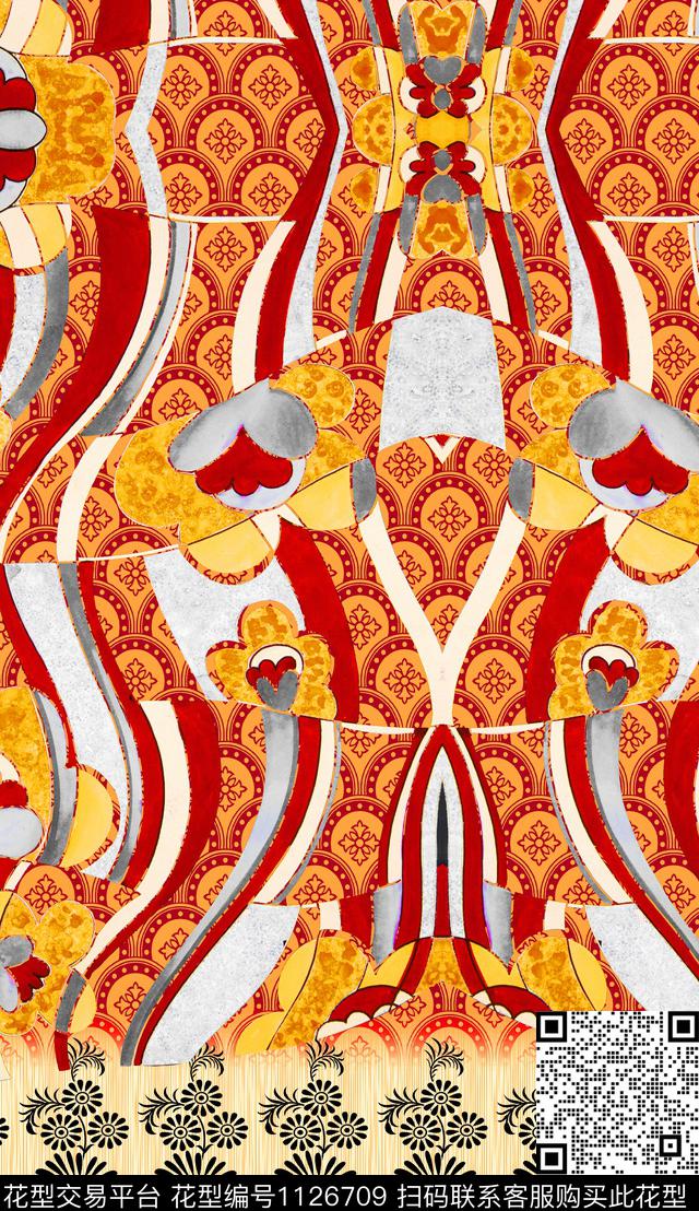 复古民族风深圳数码印花华亿平台下载（图片编号: 1126709） - 瓦栏（Walan）