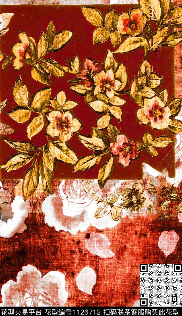 秋冬华亿平台数码华亿平台花卉数码印花华亿平台下载（图片编号: 1126712） - 瓦栏（Walan）