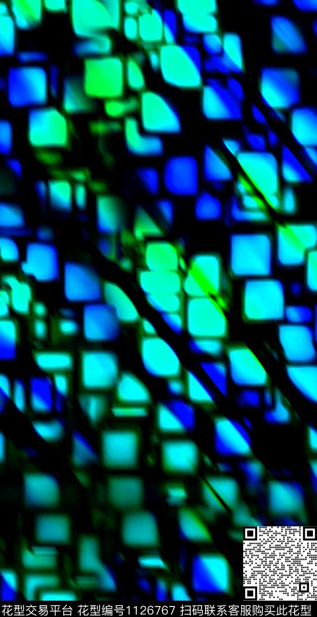 抽象数码华亿平台几何数码印花华亿平台下载（图片编号: 1126767） - 瓦栏（Walan）