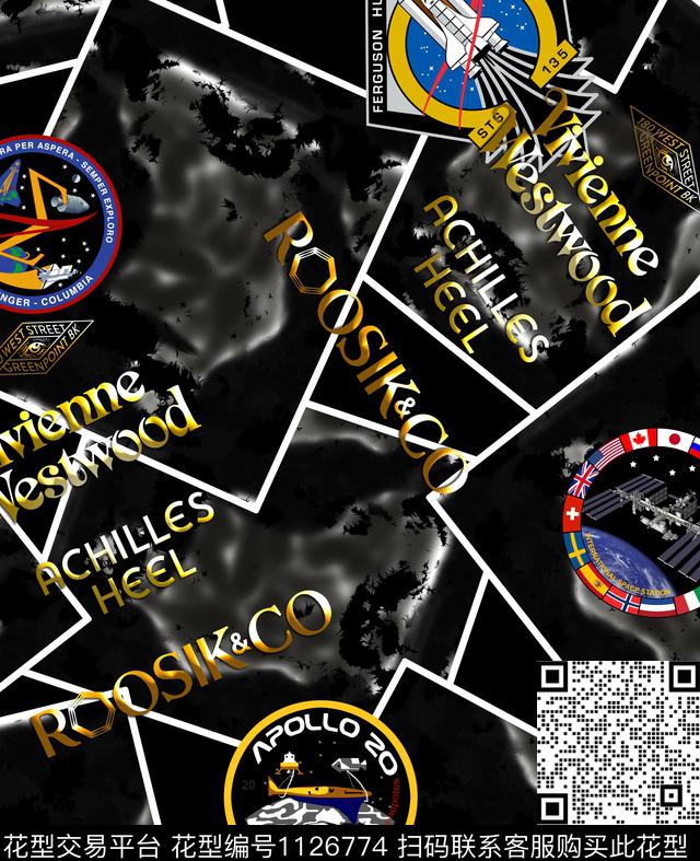 数码华亿平台抽象男装数码印花华亿平台下载（图片编号: 1126774） - 瓦栏（Walan）