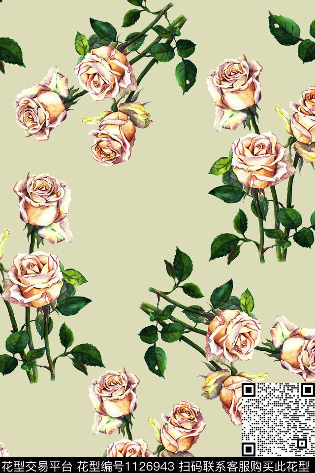 女装小碎花花卉数码印花华亿平台下载（图片编号: 1126943） - 瓦栏（Walan）