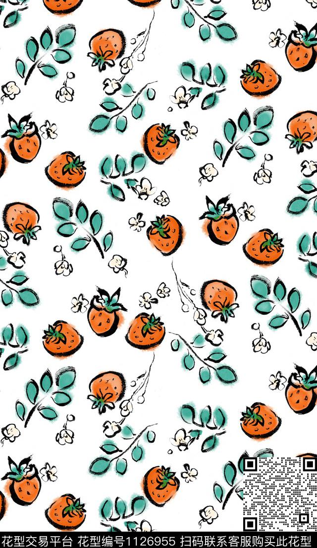 手绘笔触黑白华亿平台数码印花华亿平台下载（图片编号: 1126955） - 瓦栏（Walan）