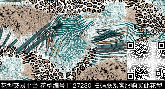 豹纹传统华亿平台大牌风传统印花华亿平台下载（图片编号: 1127230） - 瓦栏（Walan）