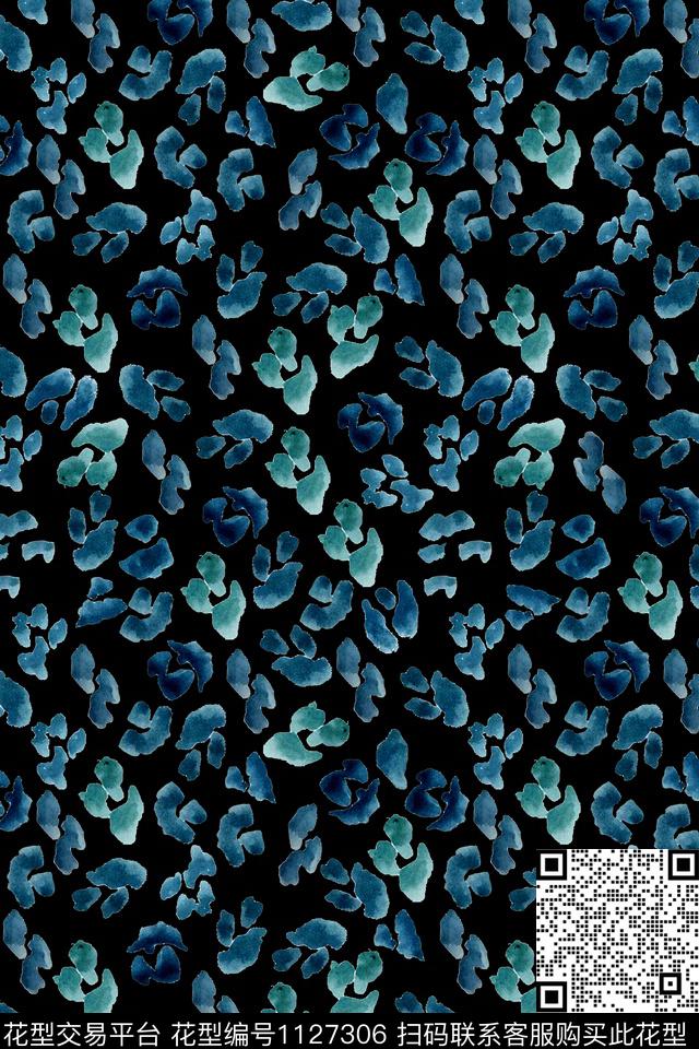 水彩豹纹女装数码印花华亿平台下载（图片编号: 1127306） - 瓦栏（Walan）