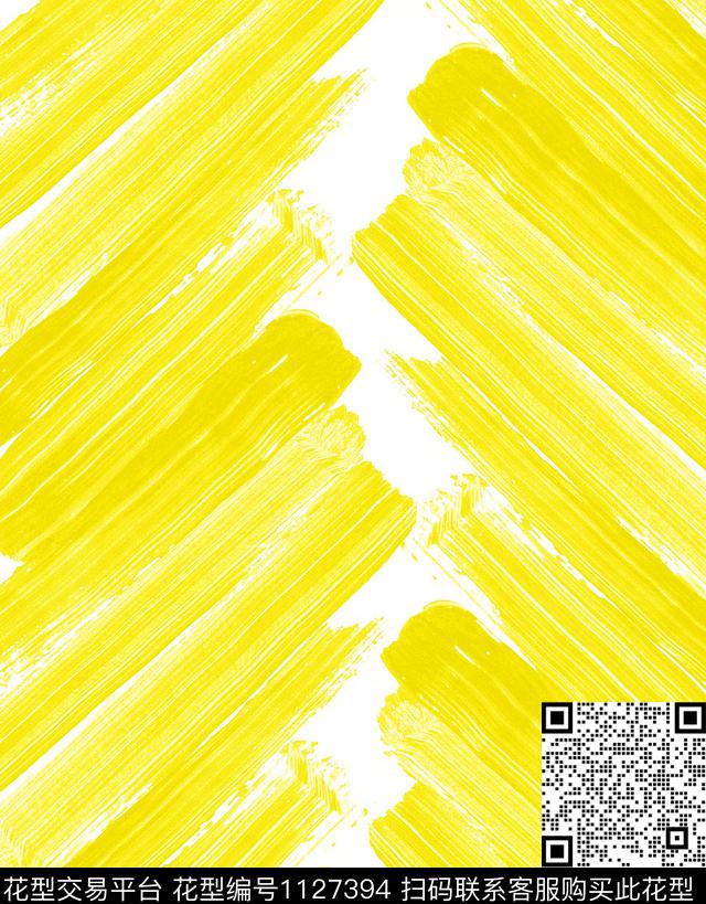 笔触MOSCHINO水墨风数码印花华亿平台下载（图片编号: 1127394） - 瓦栏（Walan）