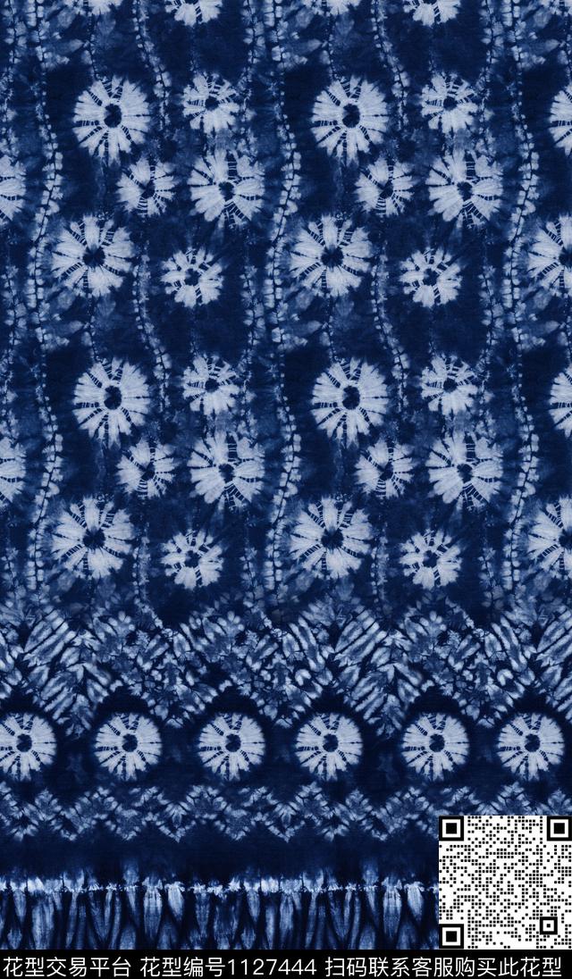 抽象扎染华亿平台民族风数码印花华亿平台下载（图片编号: 1127444） - 瓦栏（Walan）