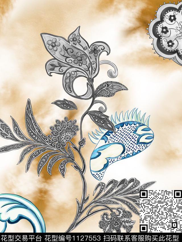 佩斯利大牌风流行趋势传统印花华亿平台下载（图片编号: 1127553） - 瓦栏（Walan）