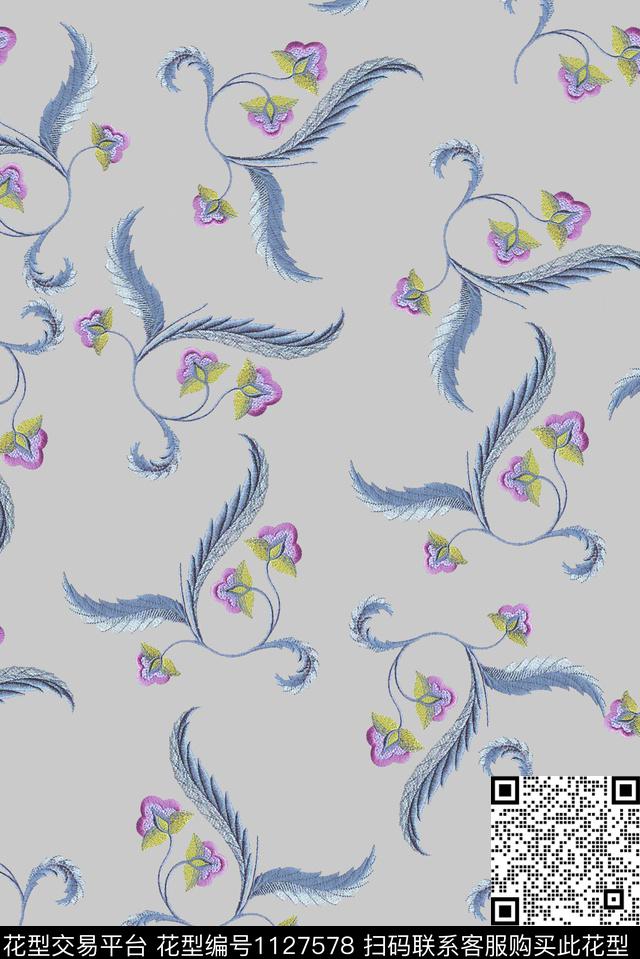 清爽数码华亿平台复古数码印花华亿平台下载（图片编号: 1127578） - 瓦栏（Walan）