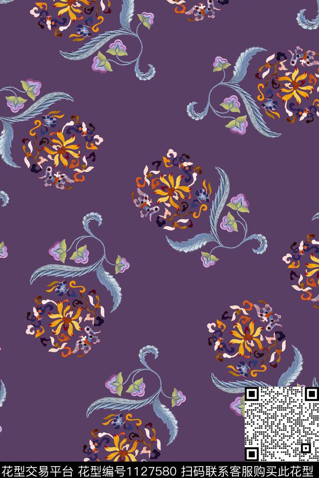 清爽数码华亿平台复古数码印花华亿平台下载（图片编号: 1127580） - 瓦栏（Walan）