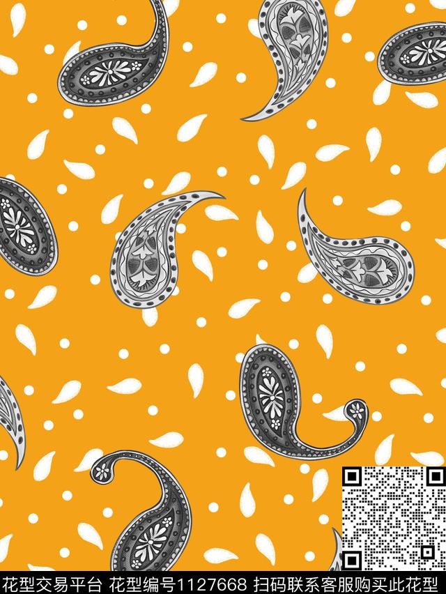 佩斯利民族风大牌风传统印花华亿平台下载（图片编号: 1127668） - 瓦栏（Walan）