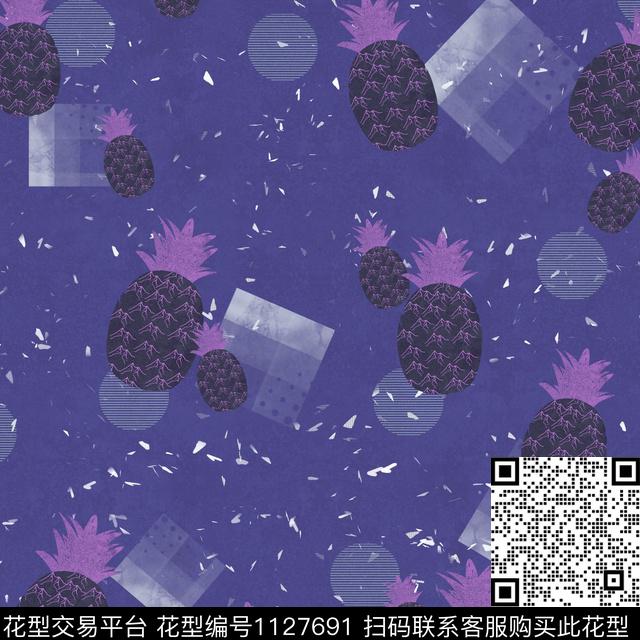 数码华亿平台秋冬华亿平台菠萝数码印花华亿平台下载（图片编号: 1127691） - 瓦栏（Walan）