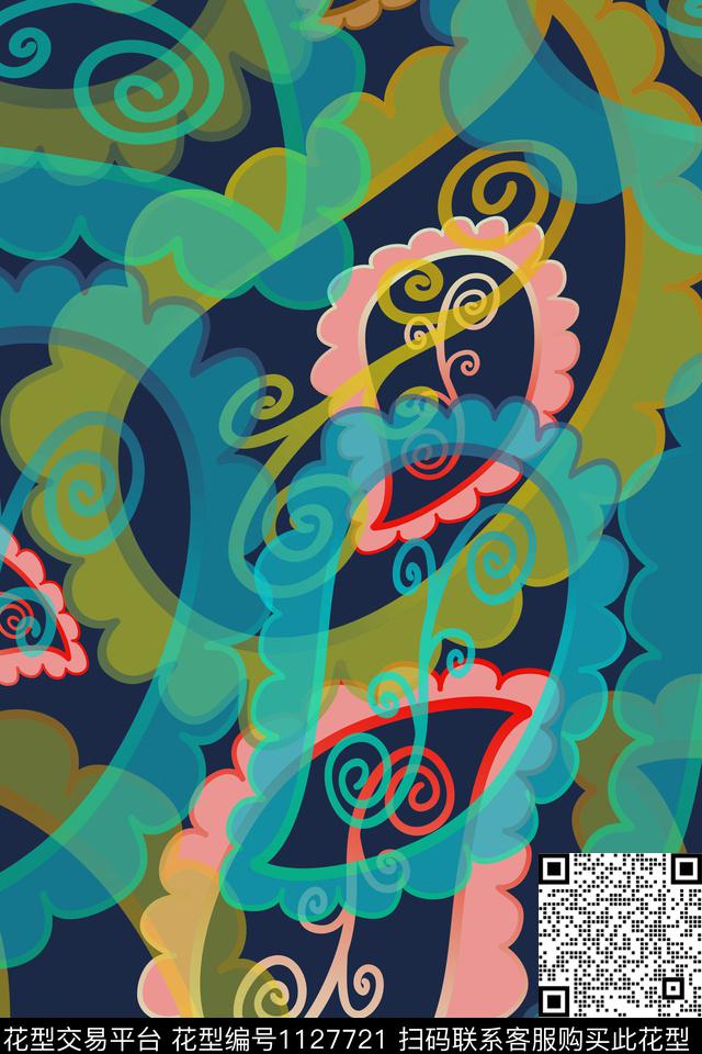 佩斯利图案佩斯利色彩斑斓数码印花华亿平台下载（图片编号: 1127721） - 瓦栏（Walan）