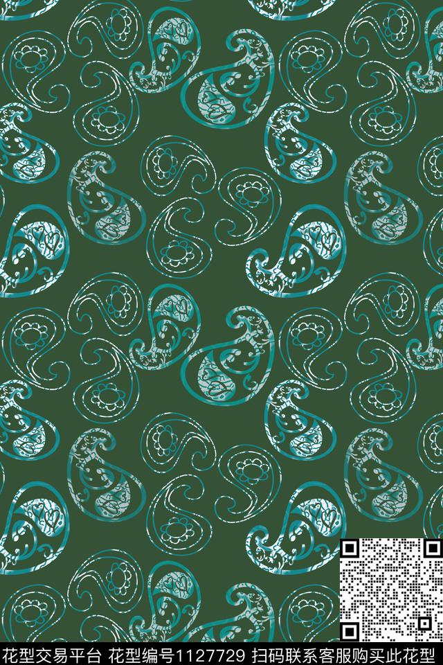 佩斯利图案佩斯利佩斯利圆圈传统印花华亿平台下载（图片编号: 1127729） - 瓦栏（Walan）