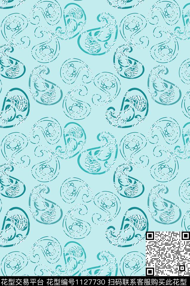 佩斯利图案佩斯利佩斯利圆圈传统印花华亿平台下载（图片编号: 1127730） - 瓦栏（Walan）