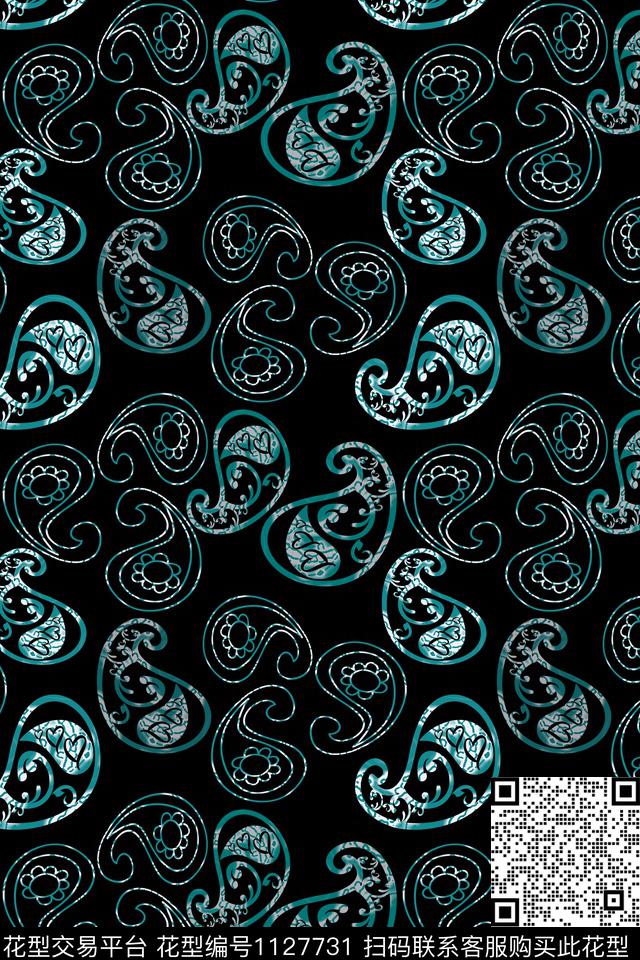 佩斯利图案佩斯利佩斯利圆圈传统印花华亿平台下载（图片编号: 1127731） - 瓦栏（Walan）