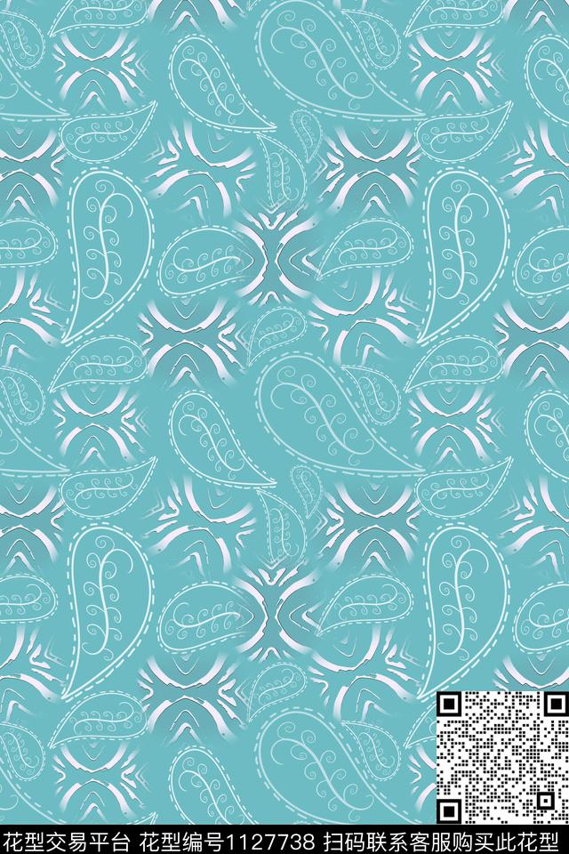 抽象佩斯利图案佩斯利传统印花华亿平台下载（图片编号: 1127738） - 瓦栏（Walan）