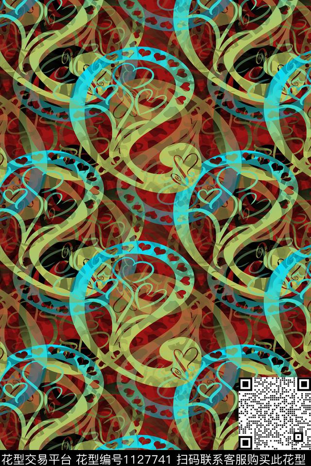 佩斯利图案佩斯利渐变色彩数码印花华亿平台下载（图片编号: 1127741） - 瓦栏（Walan）