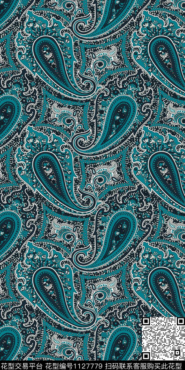 几何抽象佩斯利数码印花华亿平台下载（图片编号: 1127779） - 瓦栏（Walan）