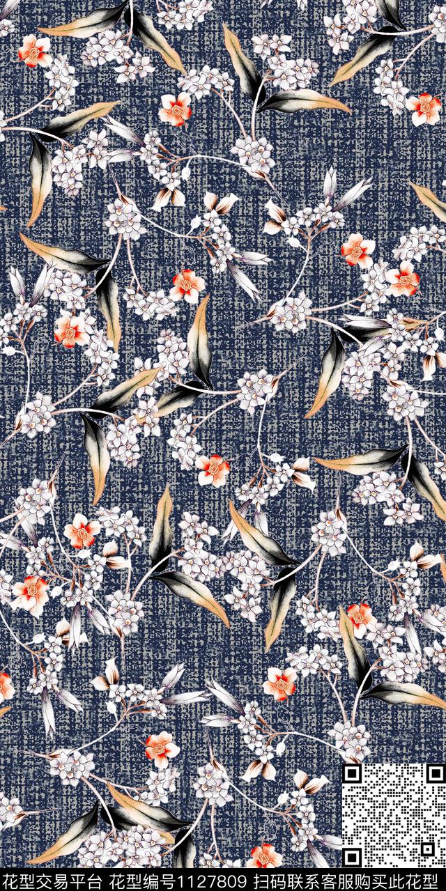 花卉民族风小碎花数码印花华亿平台下载（图片编号: 1127809） - 瓦栏（Walan）