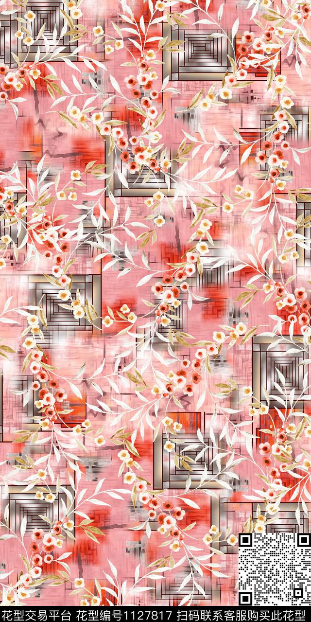 花卉数码华亿平台抽象数码印花华亿平台下载（图片编号: 1127817） - 瓦栏（Walan）