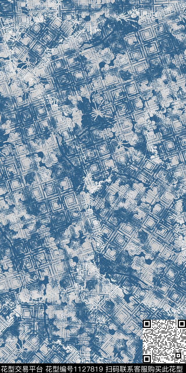数码华亿平台棉麻抽象数码印花华亿平台下载（图片编号: 1127819） - 瓦栏（Walan）