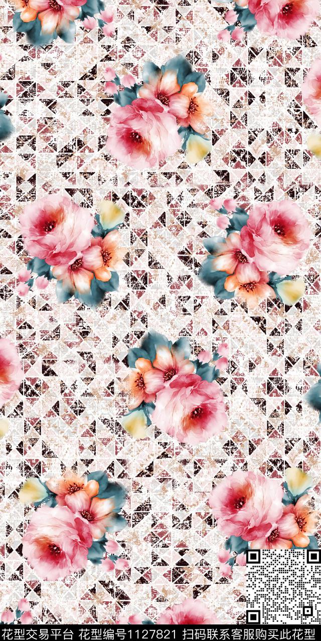 花卉数码华亿平台抽象数码印花华亿平台下载（图片编号: 1127821） - 瓦栏（Walan）