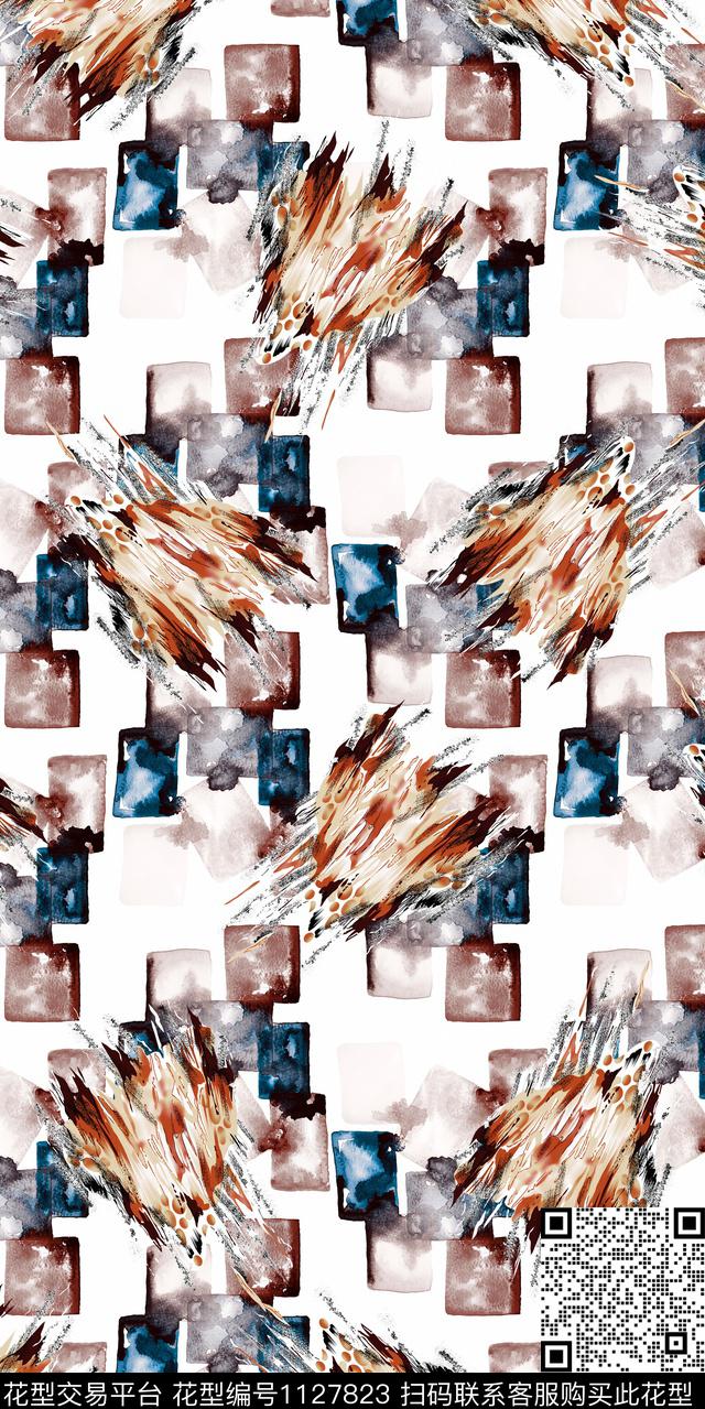 几何数码华亿平台大牌风数码印花华亿平台下载（图片编号: 1127823） - 瓦栏（Walan）