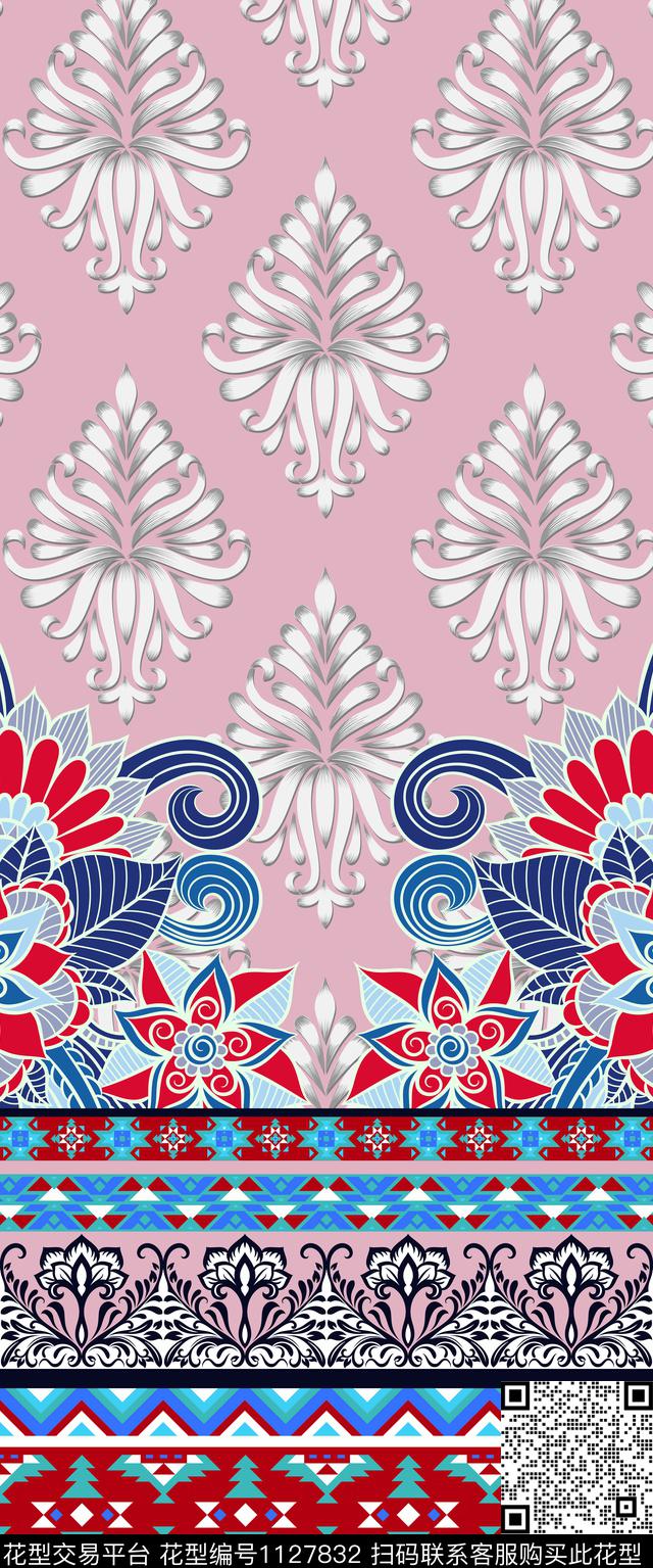 部落风民族风定位花传统印花华亿平台下载（图片编号: 1127832） - 瓦栏（Walan）
