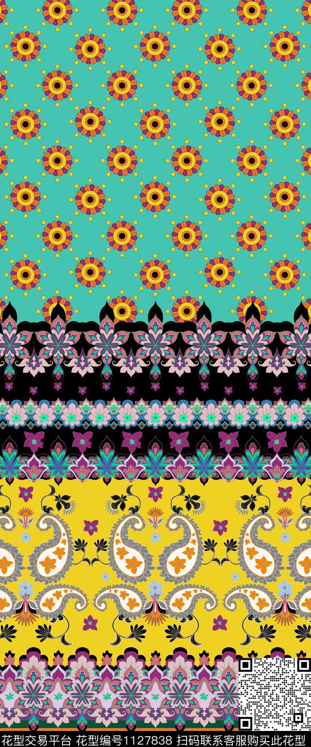 佩斯利部落风民族风传统印花华亿平台下载（图片编号: 1127838） - 瓦栏（Walan）