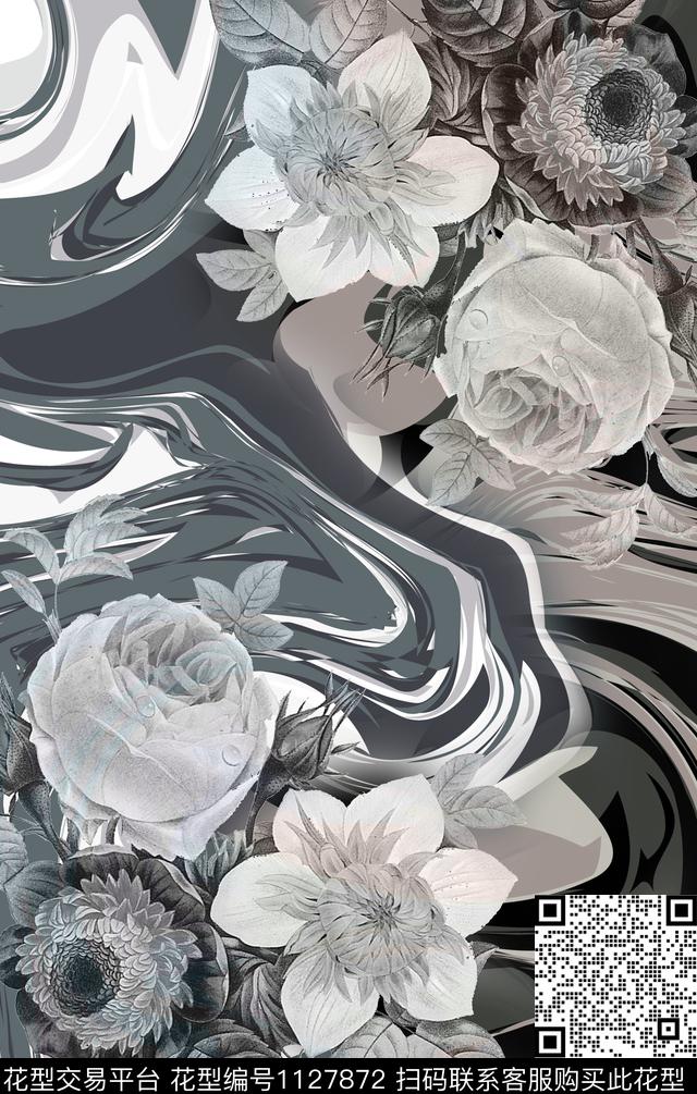 花卉数码华亿平台大牌风数码印花华亿平台下载（图片编号: 1127872） - 瓦栏（Walan）