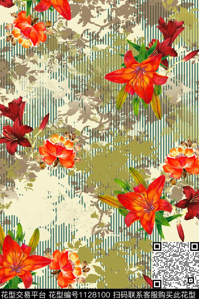 女装数码华亿平台复古数码印花华亿平台下载（图片编号: 1128100） - 瓦栏（Walan）