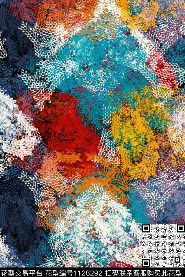 抽象动物男装数码印花华亿平台下载（图片编号: 1128292） - 瓦栏（Walan）