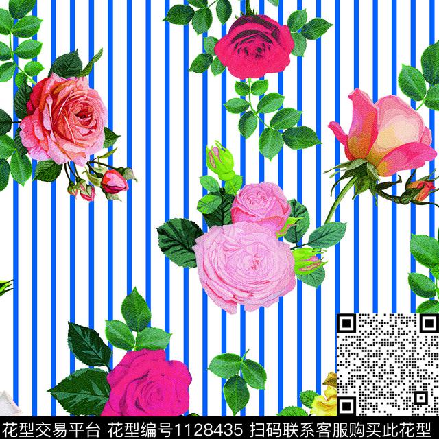 素雅大花数码华亿平台数码印花华亿平台下载（图片编号: 1128435） - 瓦栏（Walan）