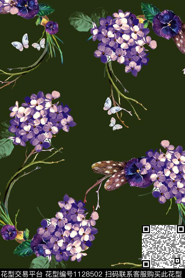 花卉春夏华亿平台女装数码印花华亿平台下载（图片编号: 1128502） - 瓦栏（Walan）