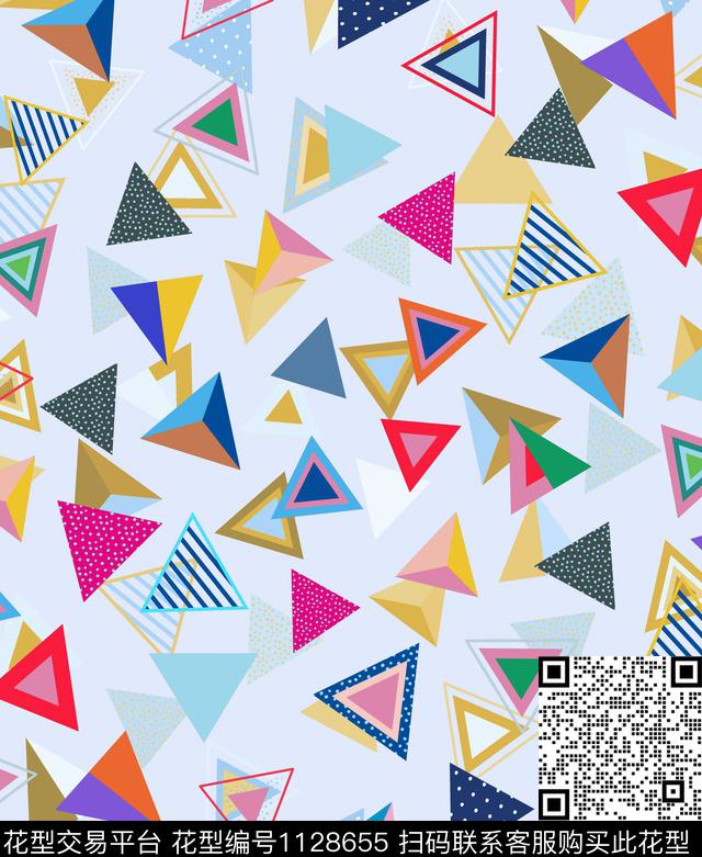 几何数码华亿平台三角形数码印花华亿平台下载（图片编号: 1128655） - 瓦栏（Walan）