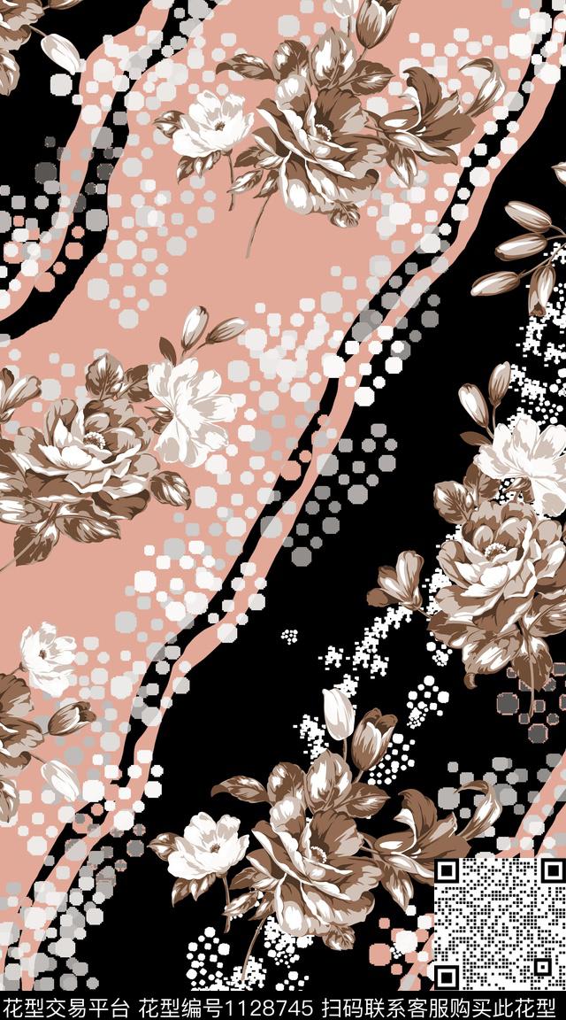 花卉数码华亿平台抽象数码印花华亿平台下载（图片编号: 1128745） - 瓦栏（Walan）