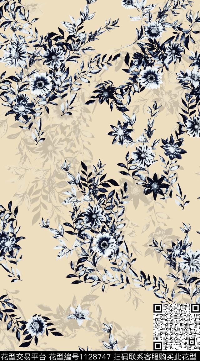 花卉数码华亿平台抽象数码印花华亿平台下载（图片编号: 1128747） - 瓦栏（Walan）