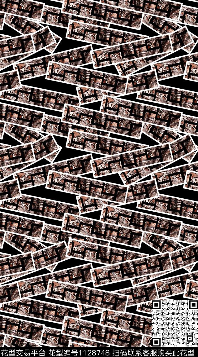 几何数码华亿平台抽象数码印花华亿平台下载（图片编号: 1128748） - 瓦栏（Walan）