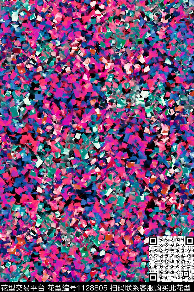 休闲小碎花笔触数码印花华亿平台下载（图片编号: 1128805） - 瓦栏（Walan）