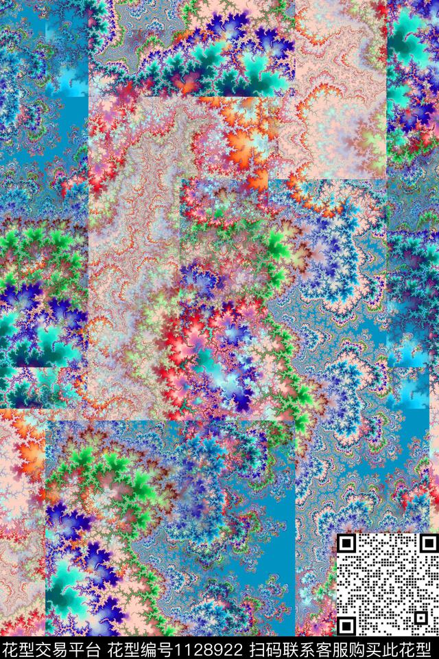 花卉女装手绘花卉数码印花华亿平台下载（图片编号: 1128922） - 瓦栏（Walan）