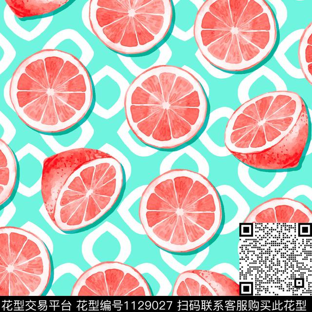 水果柠檬清爽数码印花华亿平台下载（图片编号: 1129027） - 瓦栏（Walan）