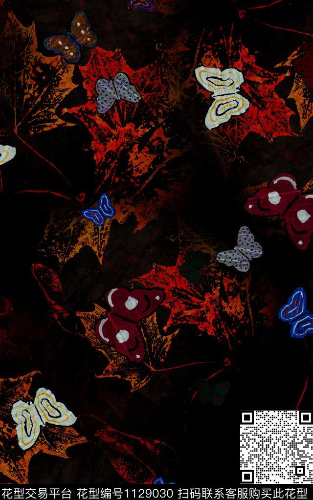 男装动物抽象数码印花华亿平台下载（图片编号: 1129030） - 瓦栏（Walan）