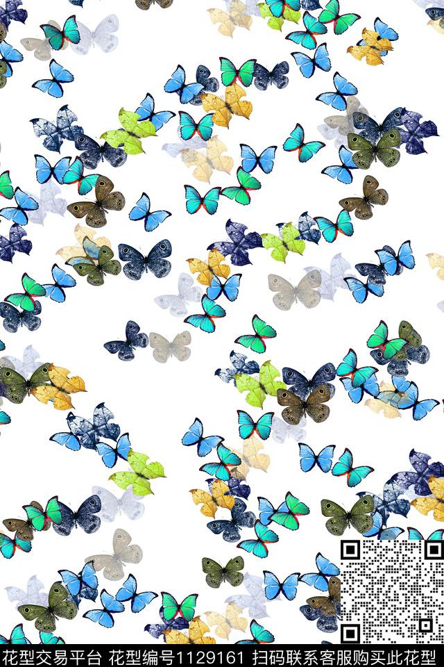 蝴蝶昆虫女装数码印花华亿平台下载（图片编号: 1129161） - 瓦栏（Walan）