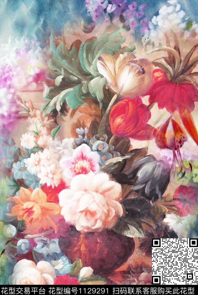 欧洲数码华亿平台大牌风数码印花华亿平台下载（图片编号: 1129291） - 瓦栏（Walan）