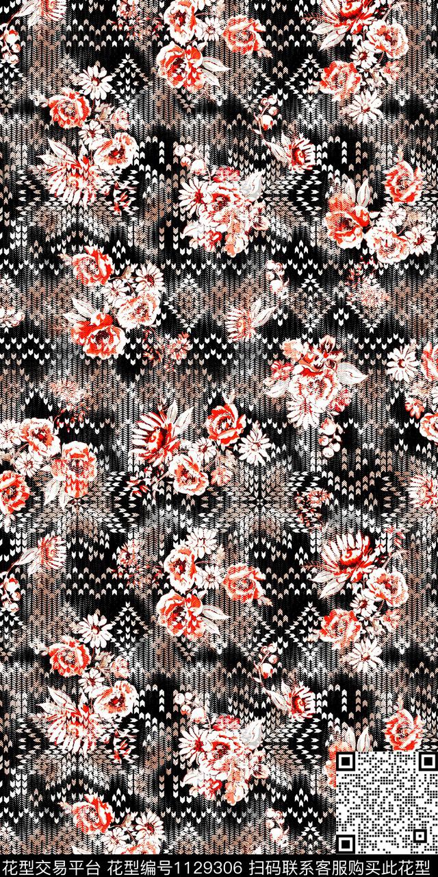 花卉数码华亿平台抽象数码印花华亿平台下载（图片编号: 1129306） - 瓦栏（Walan）