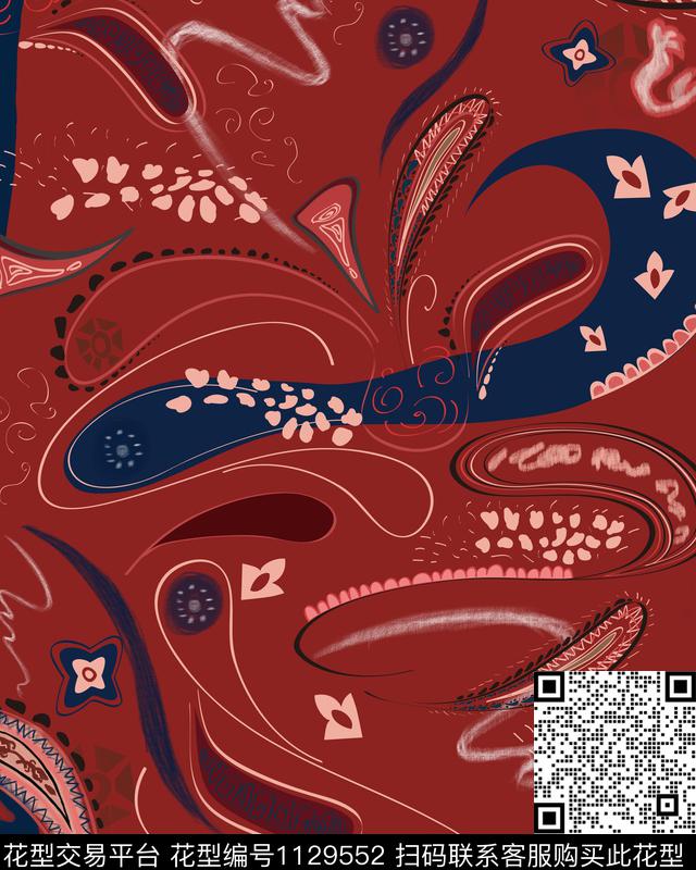 欧美波西米亚复古数码印花华亿平台下载（图片编号: 1129552） - 瓦栏（Walan）