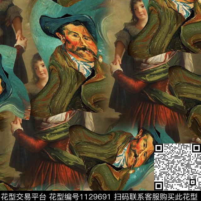 男装复古大牌风数码印花华亿平台下载（图片编号: 1129691） - 瓦栏（Walan）