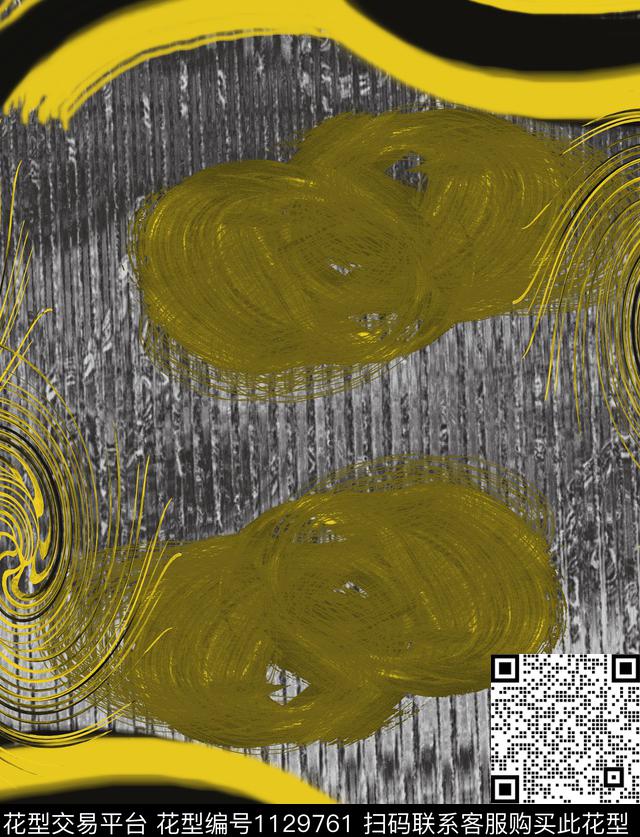 抽象混合拼接条纹数码印花华亿平台下载（图片编号: 1129761） - 瓦栏（Walan）