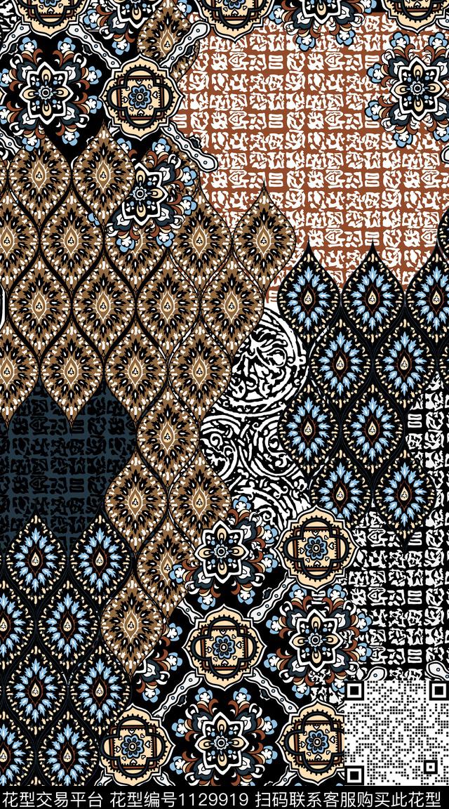 几何数码华亿平台抽象数码印花华亿平台下载（图片编号: 1129919） - 瓦栏（Walan）