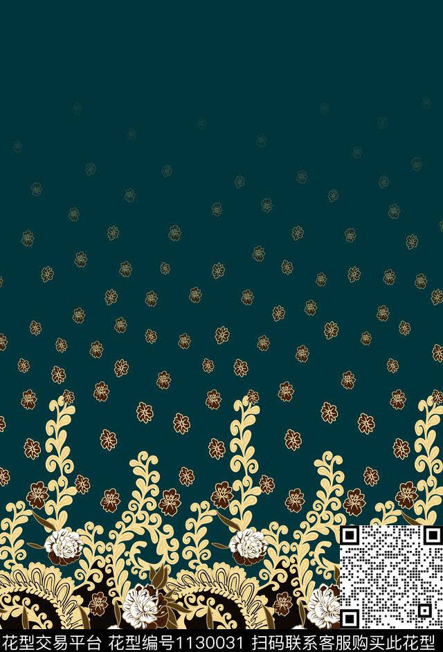 小碎花手绘花卉数码定位花数码印花华亿平台下载（图片编号: 1130031） - 瓦栏（Walan）